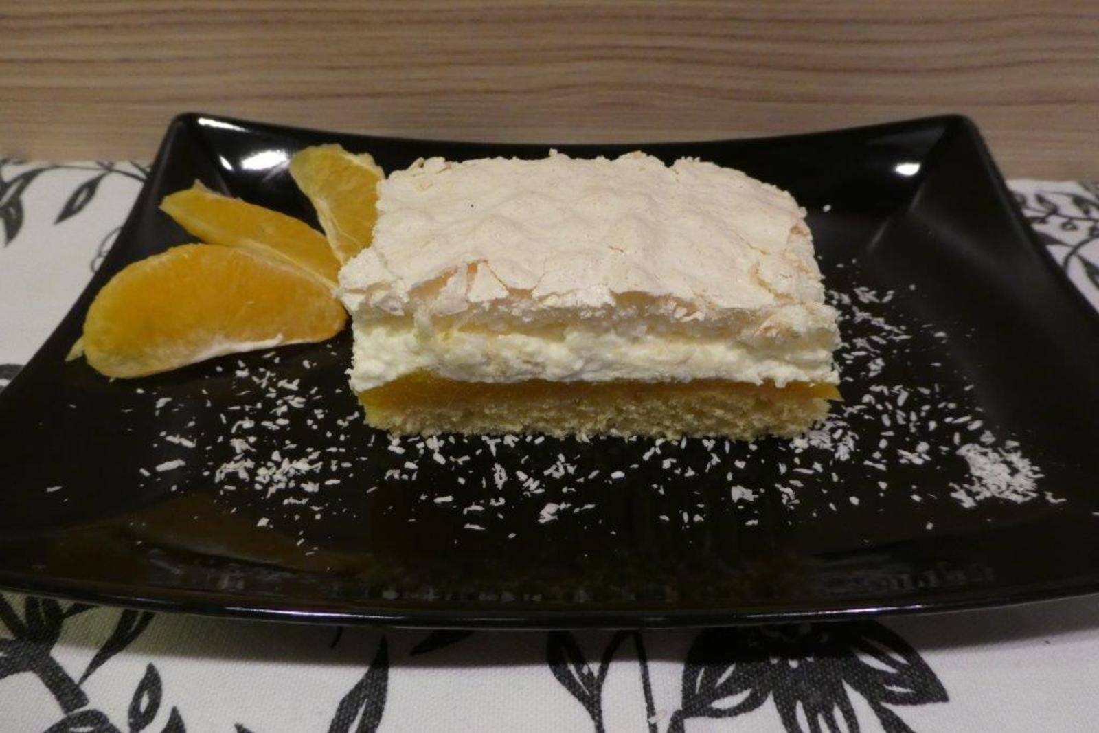 Mango-Orangenschnitten mit Kokosbaiser Rezept - ichkoche.at Mango-Orangenschnitten mit Kokosbaiser Rezept - ichkoche.at