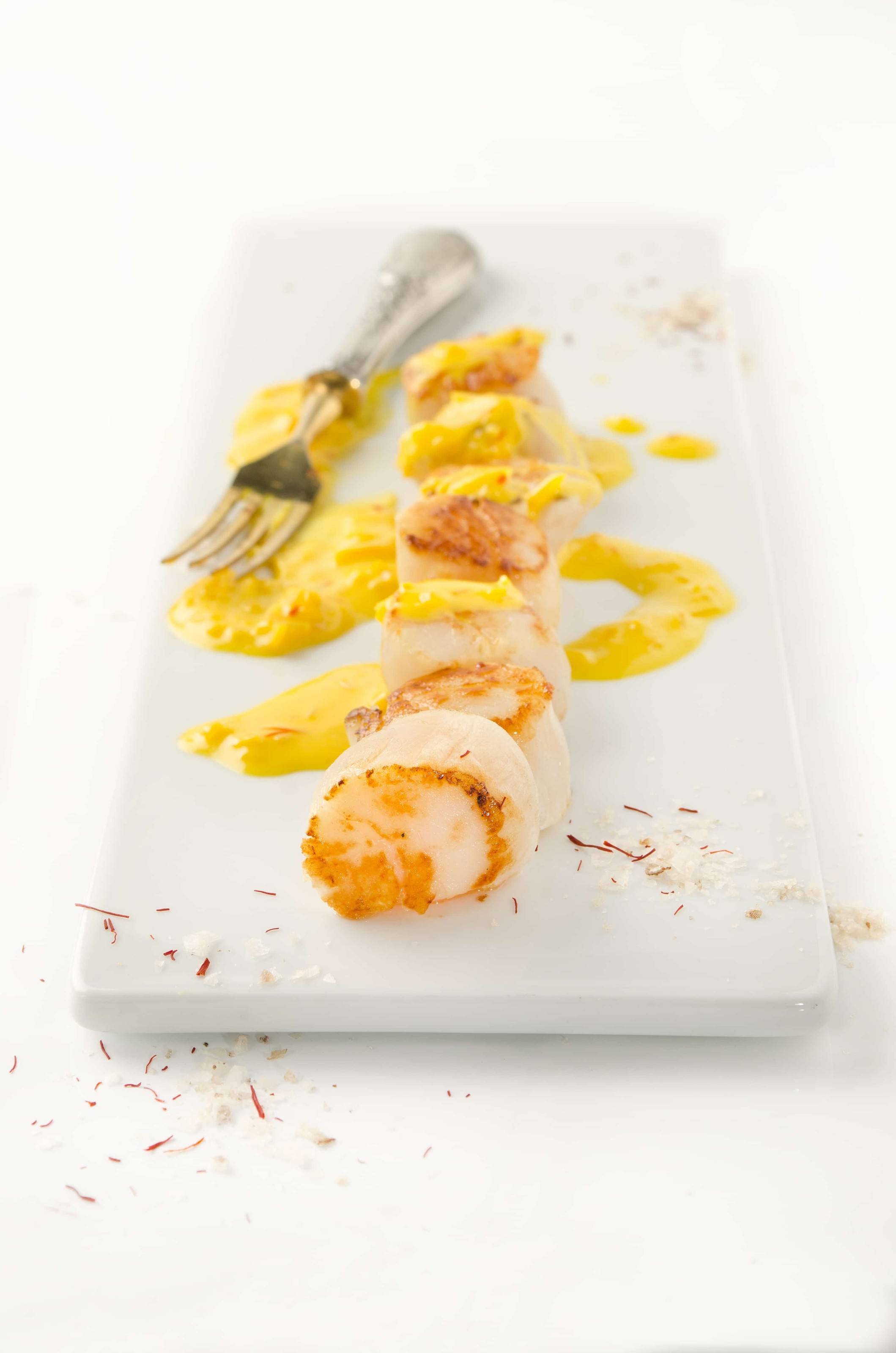 Jakobsmuscheln mit Safransauce Rezept