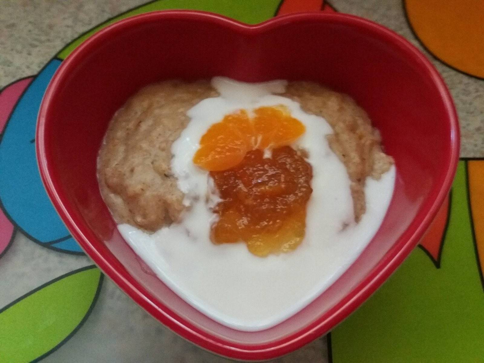 Frühstücksbrei mit Birne und Mandarine