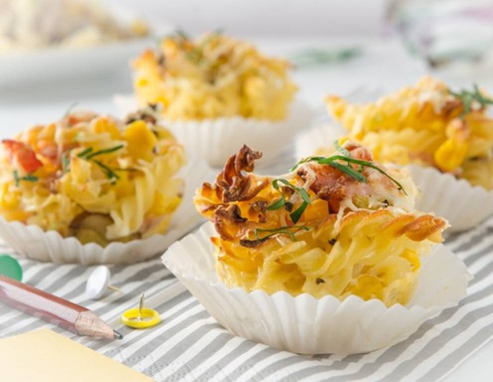 Nudelmuffins aus der Heißluftfritteuse Nudelmuffins aus der Heißluftfritteuse