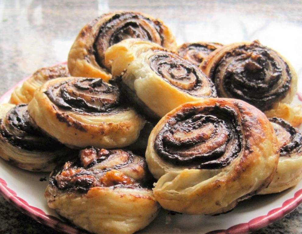 Schoko-Bananen Schnecken Schoko-Bananen Schnecken