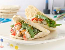 Gefüllte Pita mit Pute und Gemüse aus der Heißluftfritteuse Gefüllte Pita mit Pute und Gemüse aus der Heißluftfritteuse