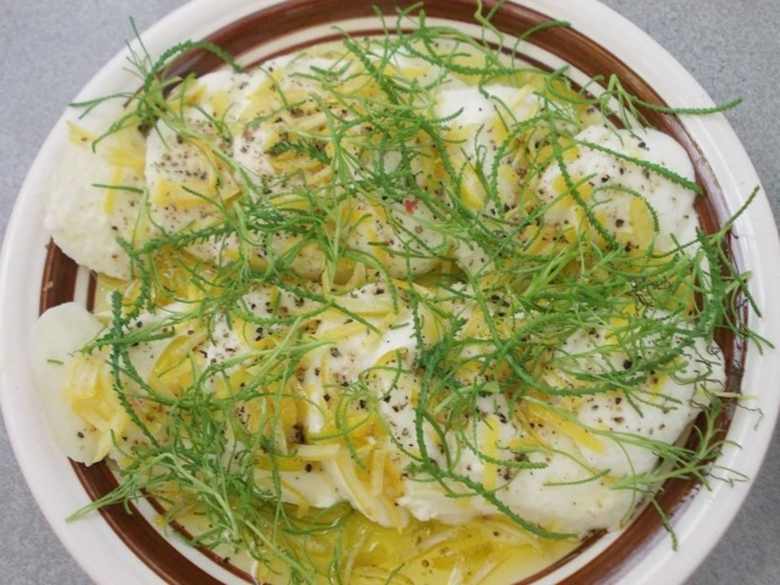 Mozzarella mit Zitrone Rezept - ichkoche