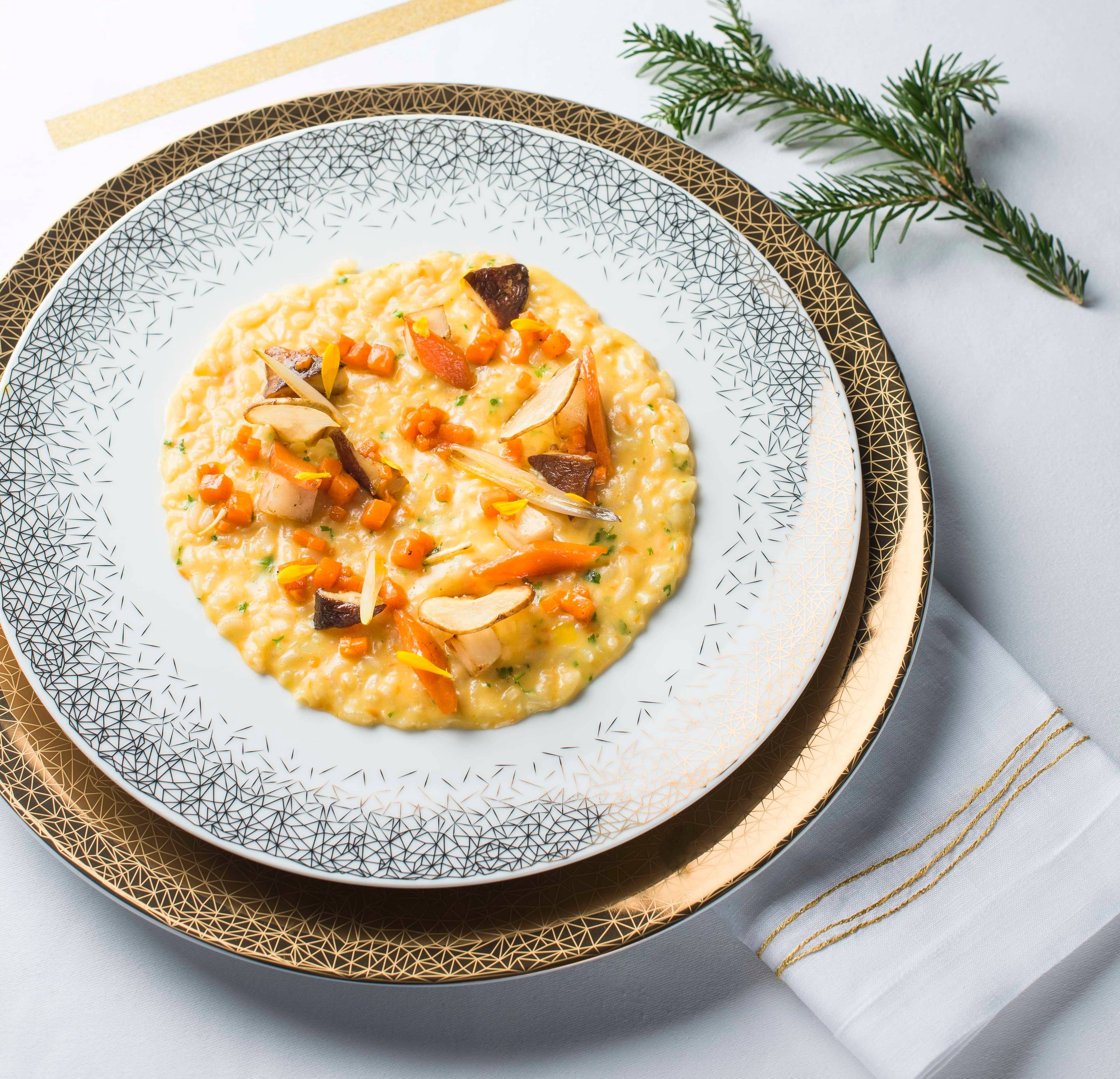 Risotto mit Topinambur und Muskatkürbis