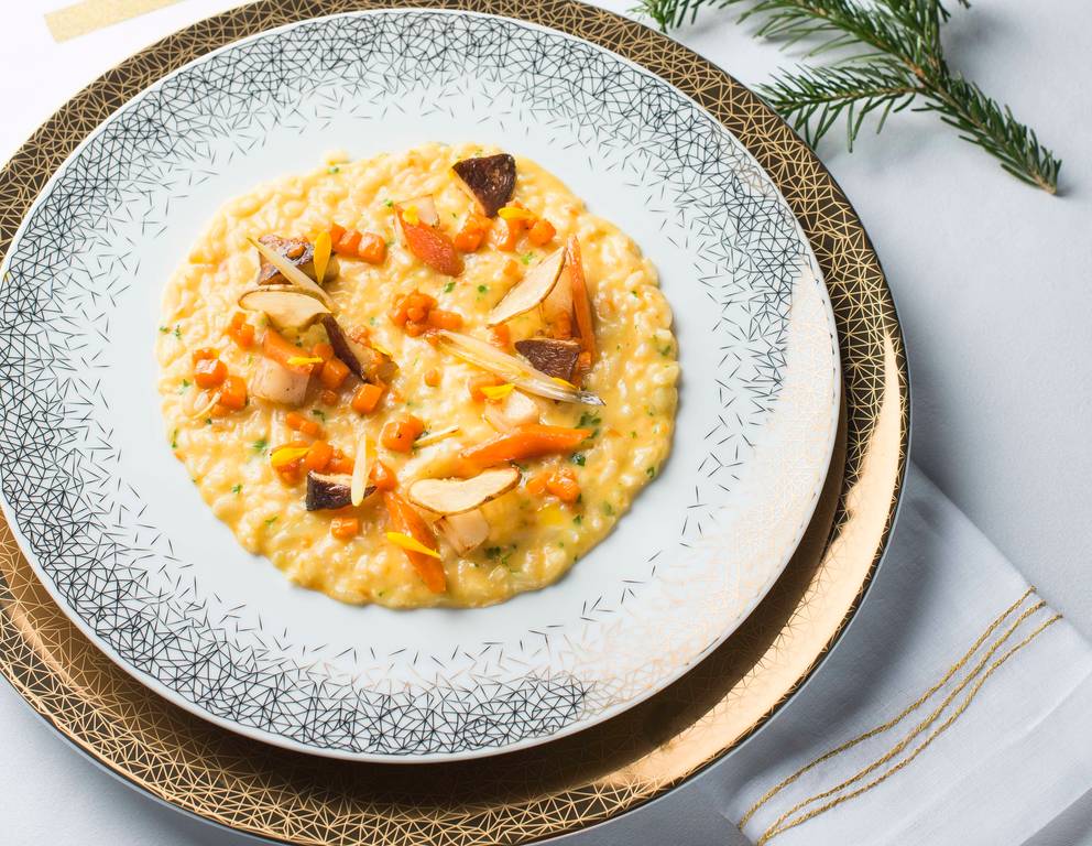 Risotto mit Topinambur und Muskatkürbis Risotto mit Topinambur und Muskatkürbis