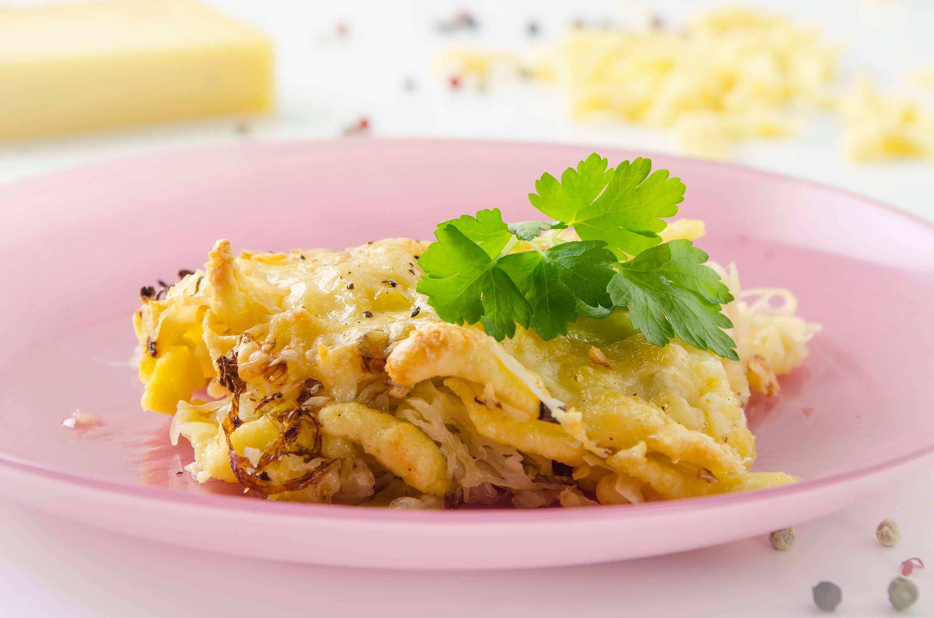 Sauerkraut-Käsespätzle aus der Heißluftfritteuse
