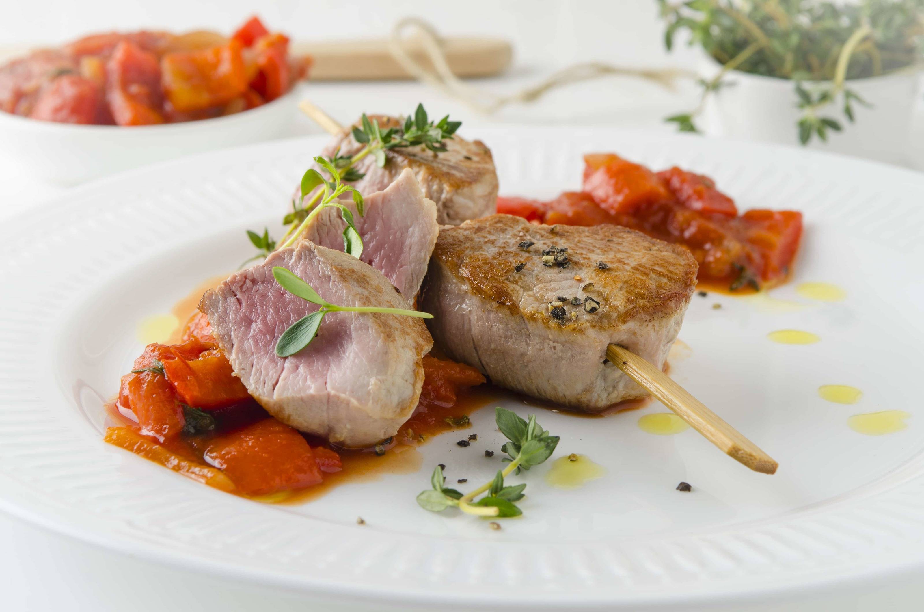 Spieße mit Letscho