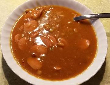 Bohnensuppe mit Würstel