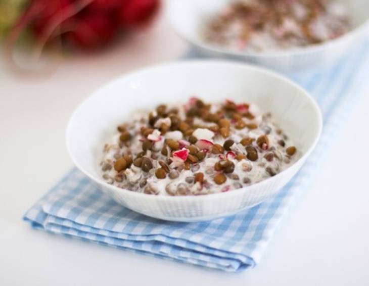 Rahmlinsen mit Radieschen aus dem Dampfgarer Rahmlinsen mit Radieschen aus dem Dampfgarer