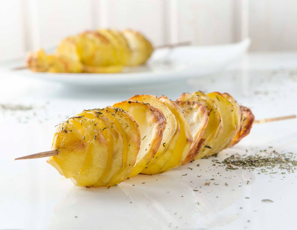 Kartoffelspiralen am Spieß Kartoffelspiralen am Spieß
