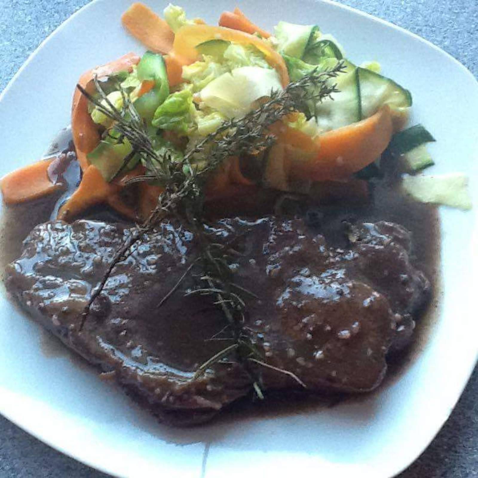 Rumpsteak mit Herbstgemüse