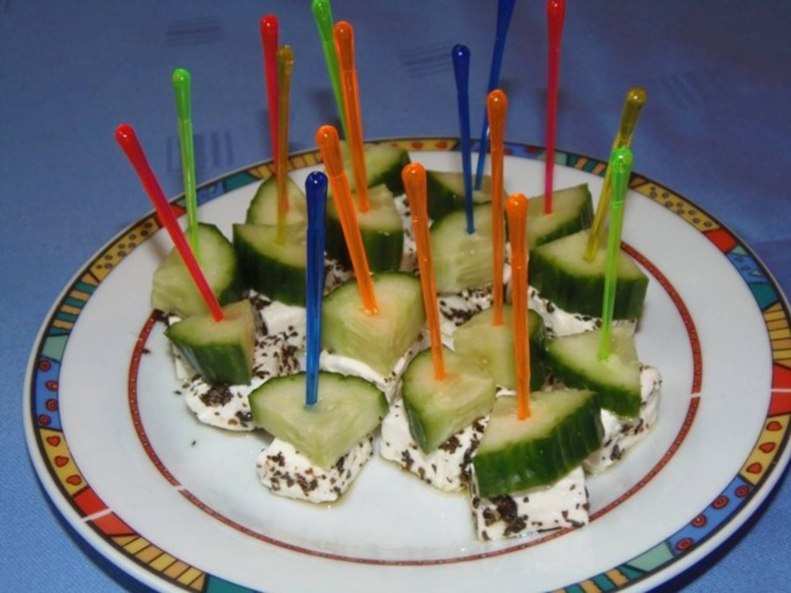 Schafkäse-Gurken-Spieße Rezept - ichkoche.at