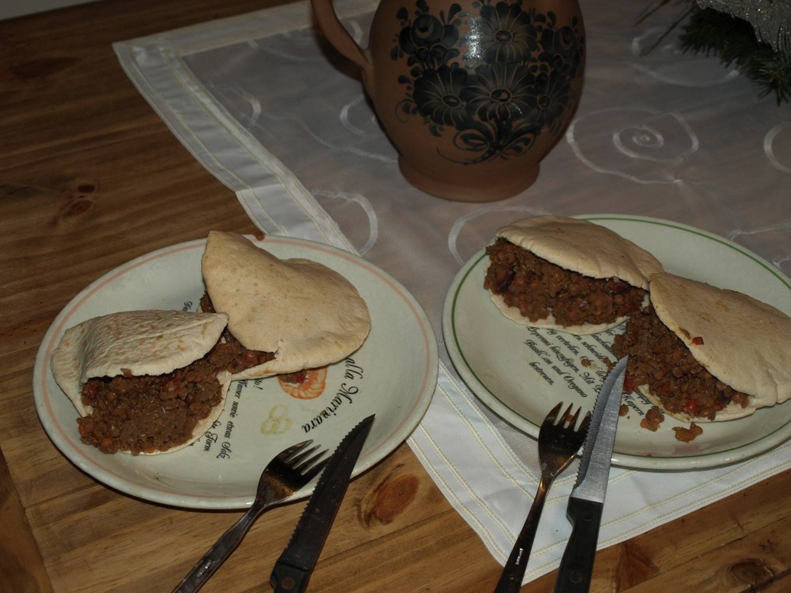 Pitabrot mit roten Linsen Rezept - ichkoche.de