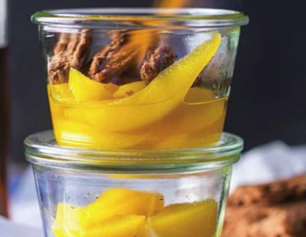 Birnensponge mit Safran Birnensponge mit Safran