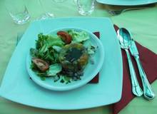 Tafelspitzsülzchen mit Kürbiskernöl Tafelspitzsülzchen mit Kürbiskernöl