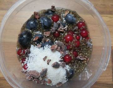 Chia Frühstückspudding mit Kokos und Beeren Chia Frühstückspudding mit Kokos und Beeren