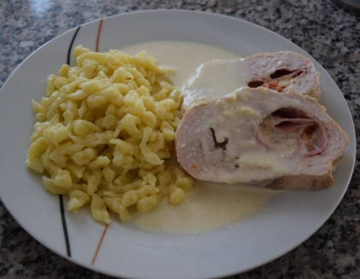 Gefülltes Putenbrustfilet mit Mozzarella und Tomaten Gefülltes Putenbrustfilet mit Mozzarella und Tomaten