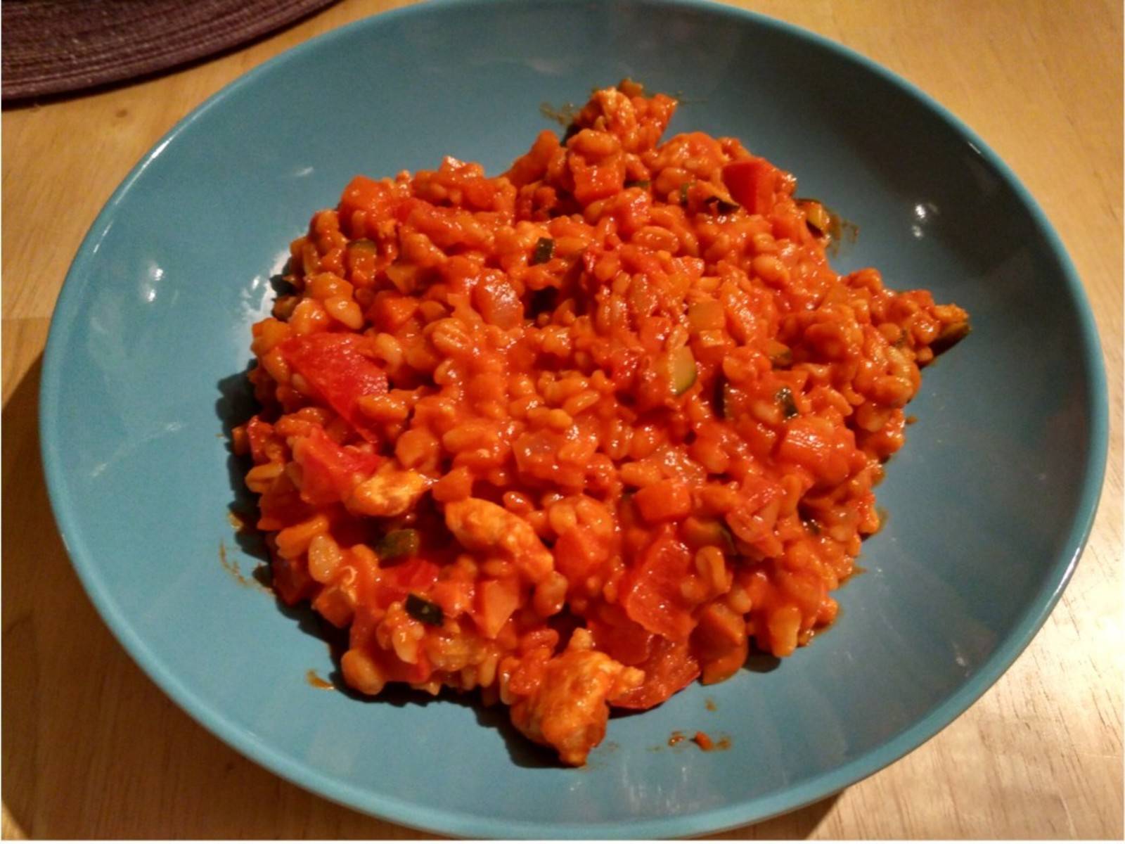 Gemüse-Zartweizen-Pfanne mit Hühnerfleisch