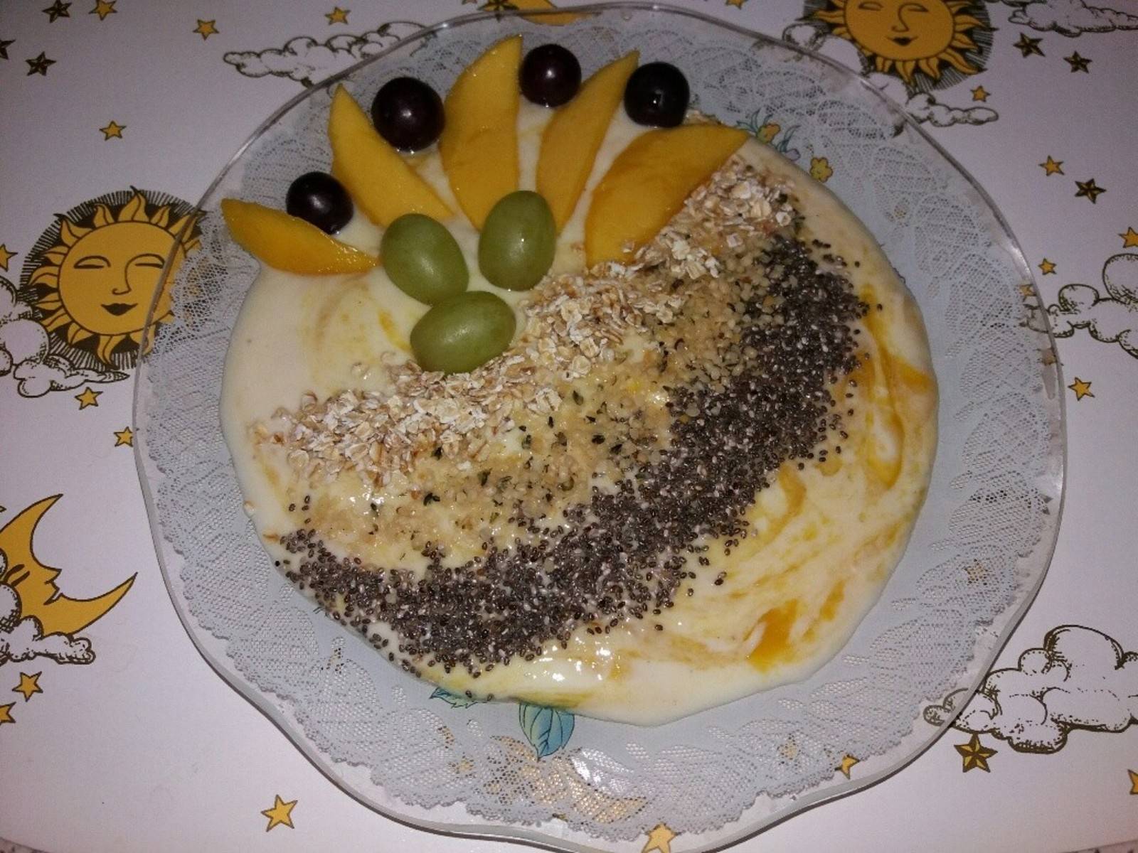 Joghurt-Mango Frühstücksteller