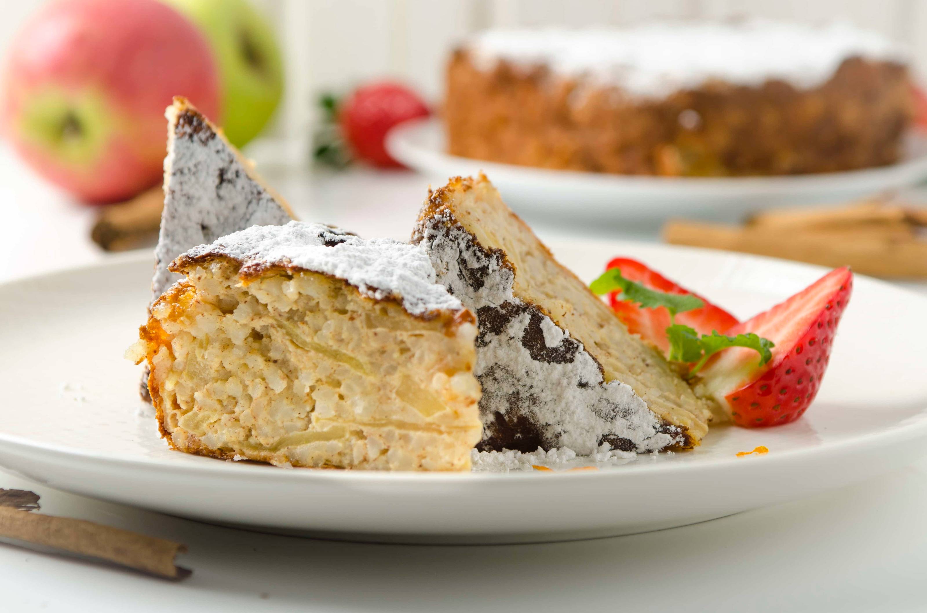 Reisauflauf mit Apfel 
