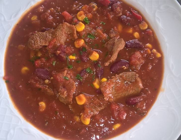 Chili con Carne mit Rindfleisch Chili con Carne mit Rindfleisch