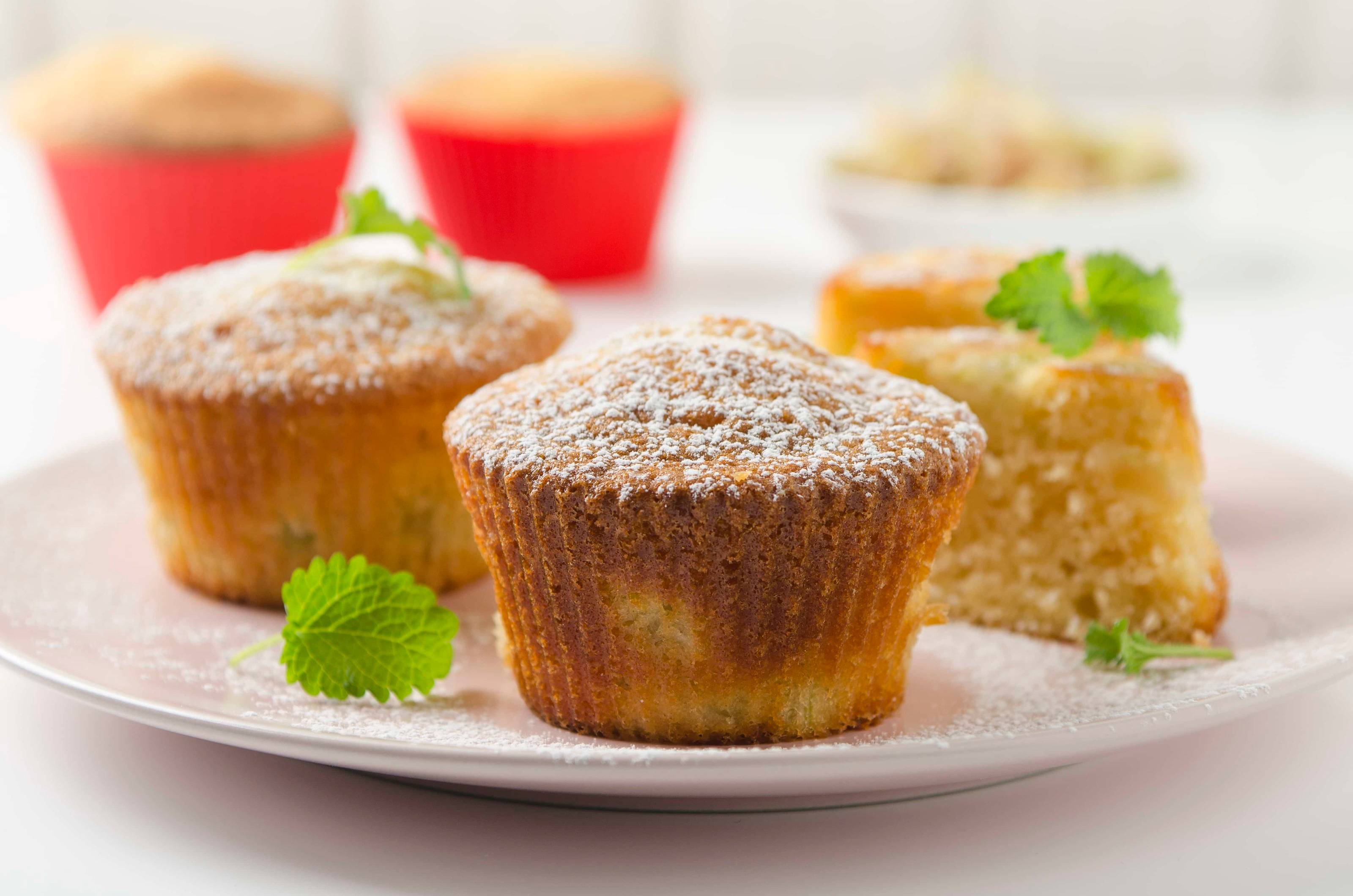 Rhabarbermuffins aus der Heißluftfritteuse Rezept - ichkoche.at