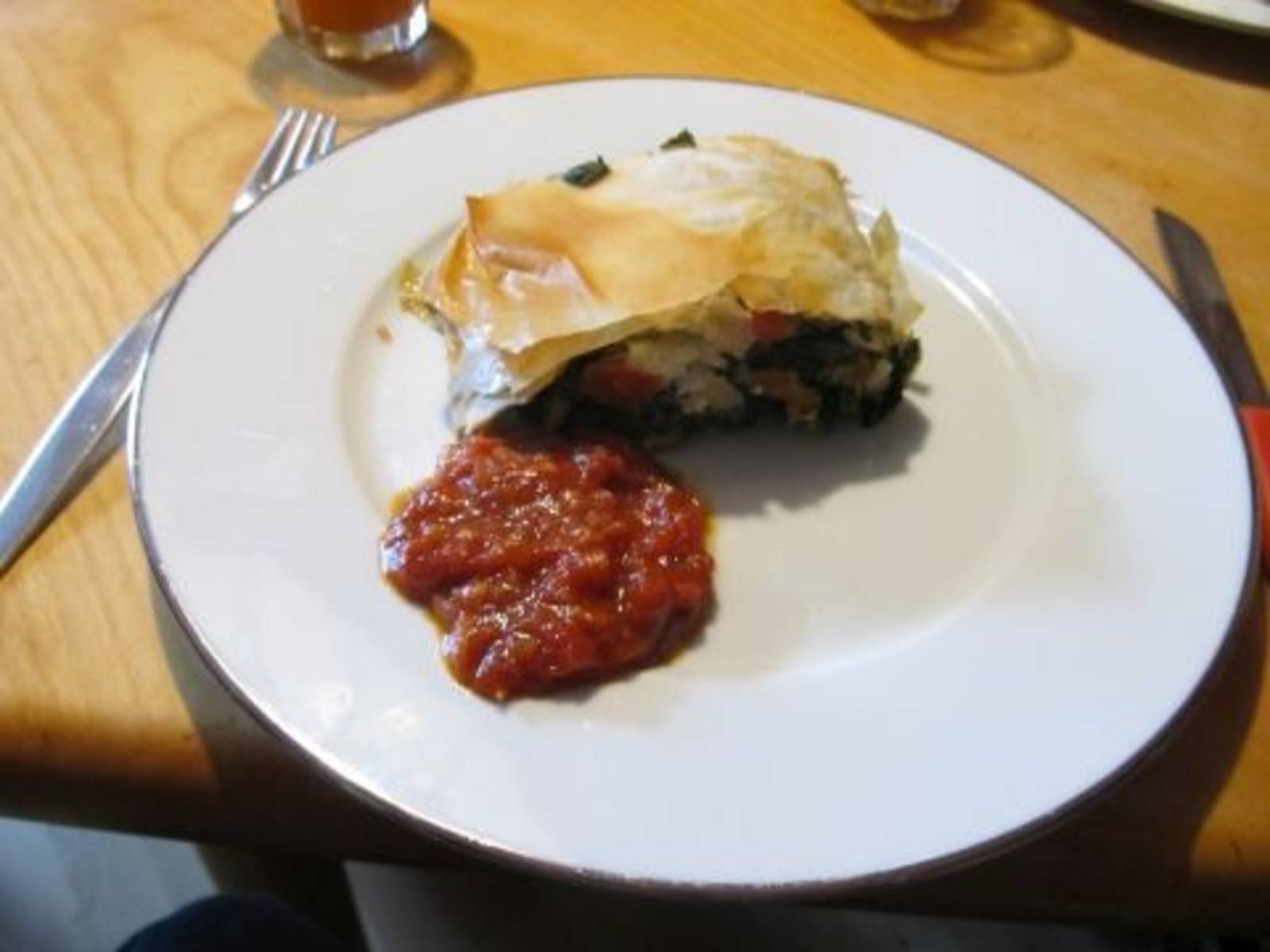 Spinatstrudel mit Schafkäse