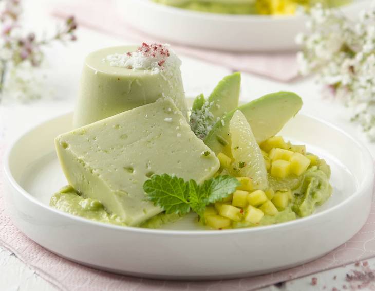 Avocado-Kokos-Panna cotta Avocado-Kokos-Panna cotta