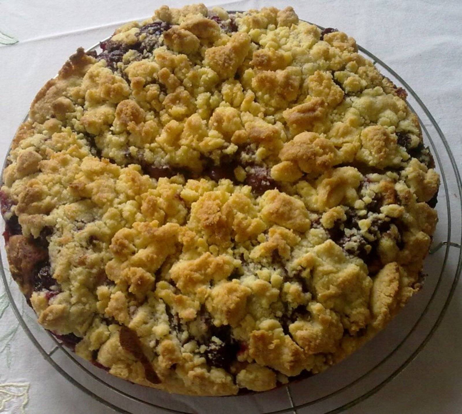 Kirschstreuselkuchen mit Schokolikör Rezept - ichkoche