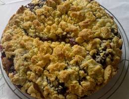 Kirschstreuselkuchen mit Schokolikör Kirschstreuselkuchen mit Schokolikör