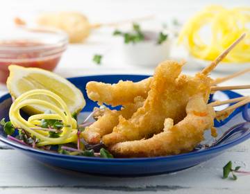 Garnelen-Tempura mit Sweet-Chilisauce Garnelen-Tempura mit Sweet-Chilisauce