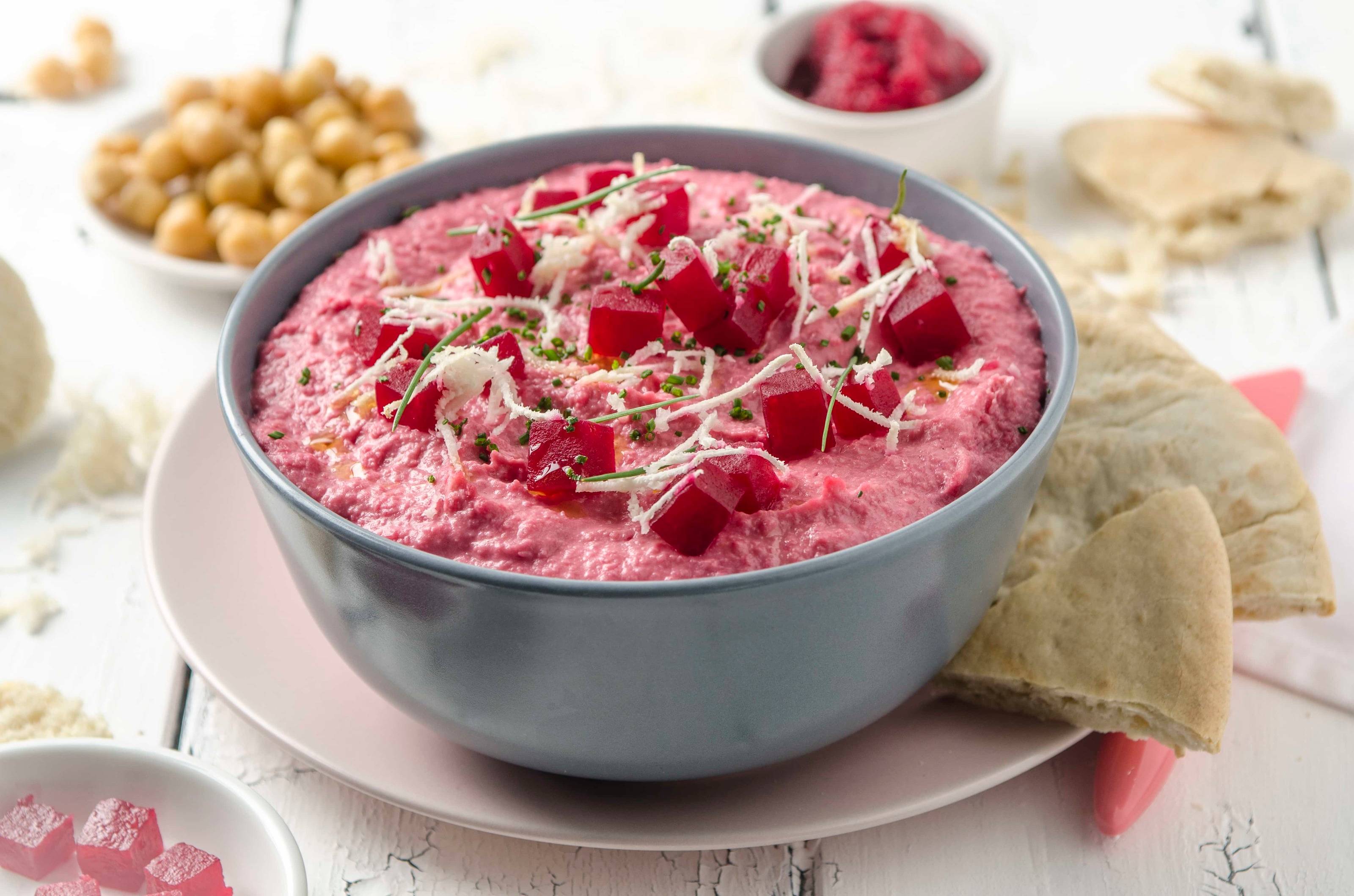 Rote-Rüben-Hummus Rezept - ichkoche.ch Rote-Rüben-Hummus Rezept - ichkoche.ch