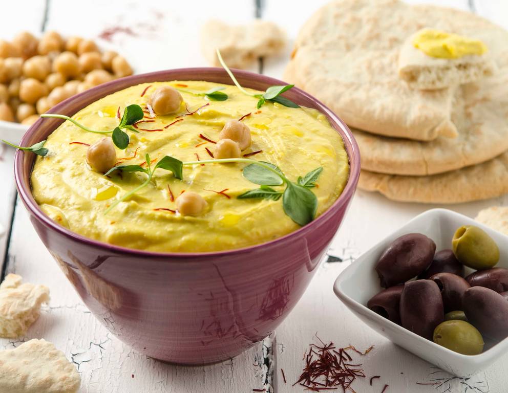 Safran-Orangen-Hummus Safran-Orangen-Hummus