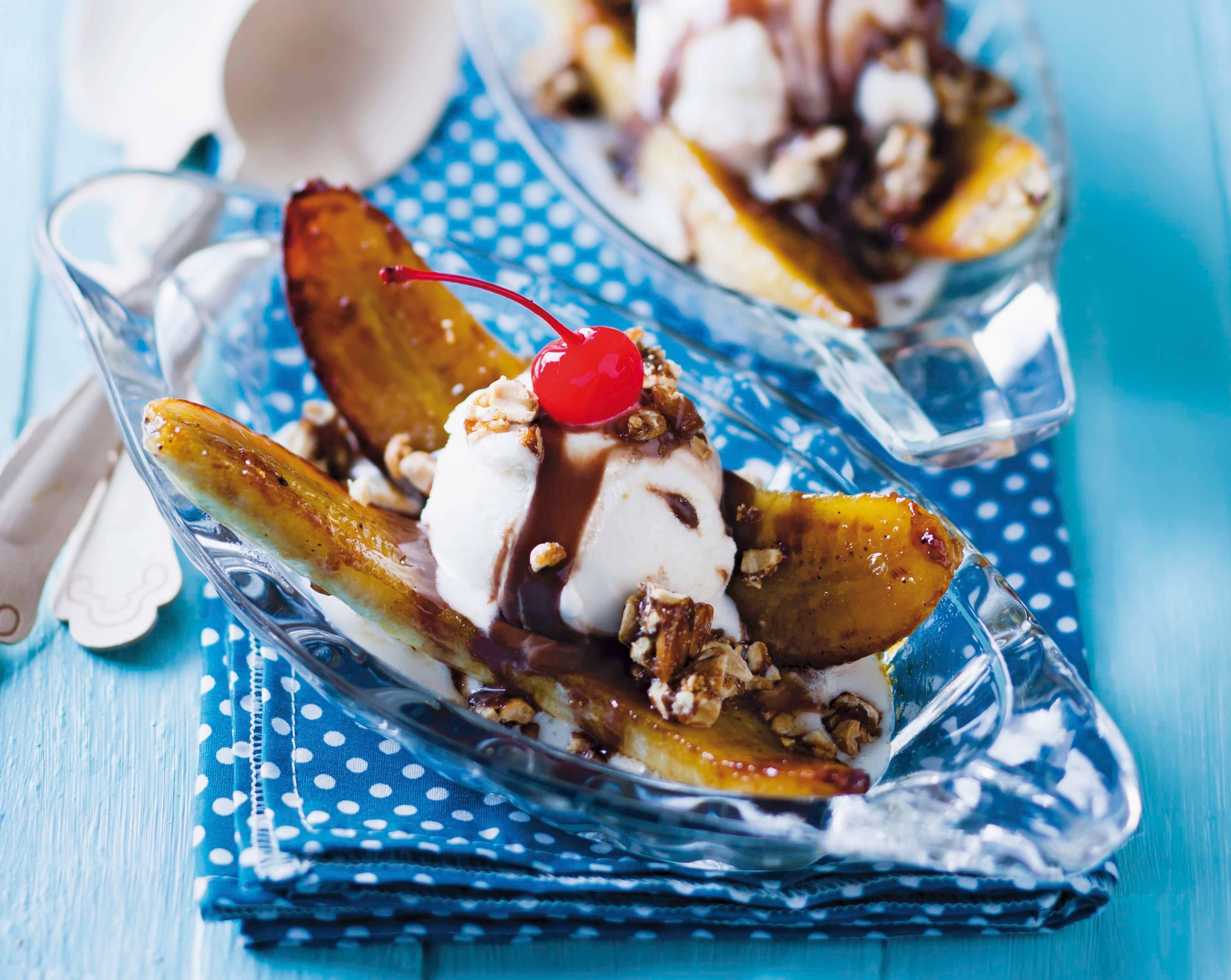 Karamellisierter Bananensplit Rezept