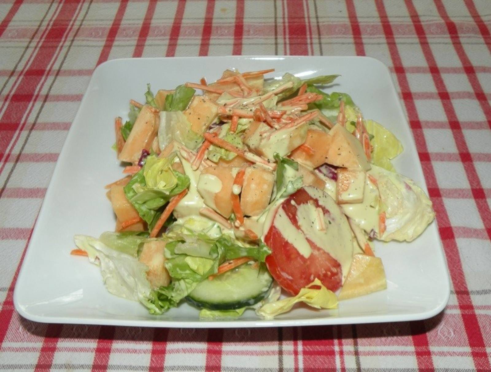 Salat mit Zuckermelone