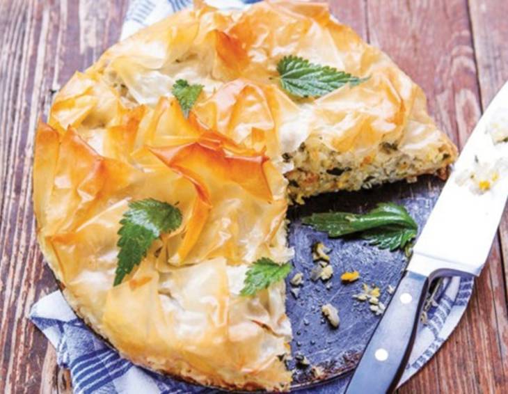 Knusper-Pie „Wild Nettle“ mit Kürbis Knusper-Pie „Wild Nettle“ mit Kürbis