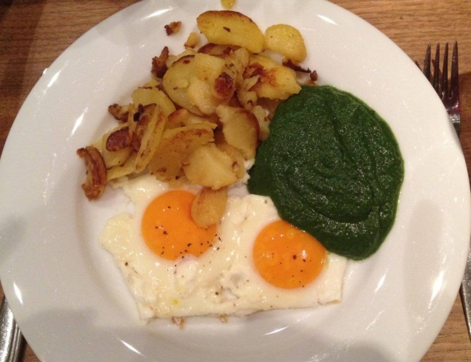 Bratkartoffeln mit Spiegeleiern