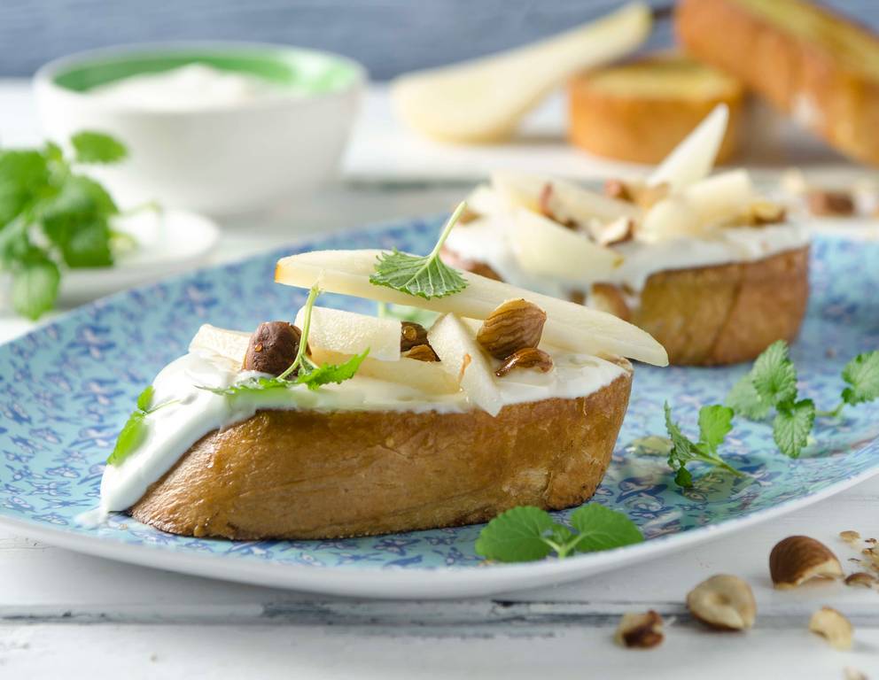 Birnen-Haselnuss-Crostini Birnen-Haselnuss-Crostini