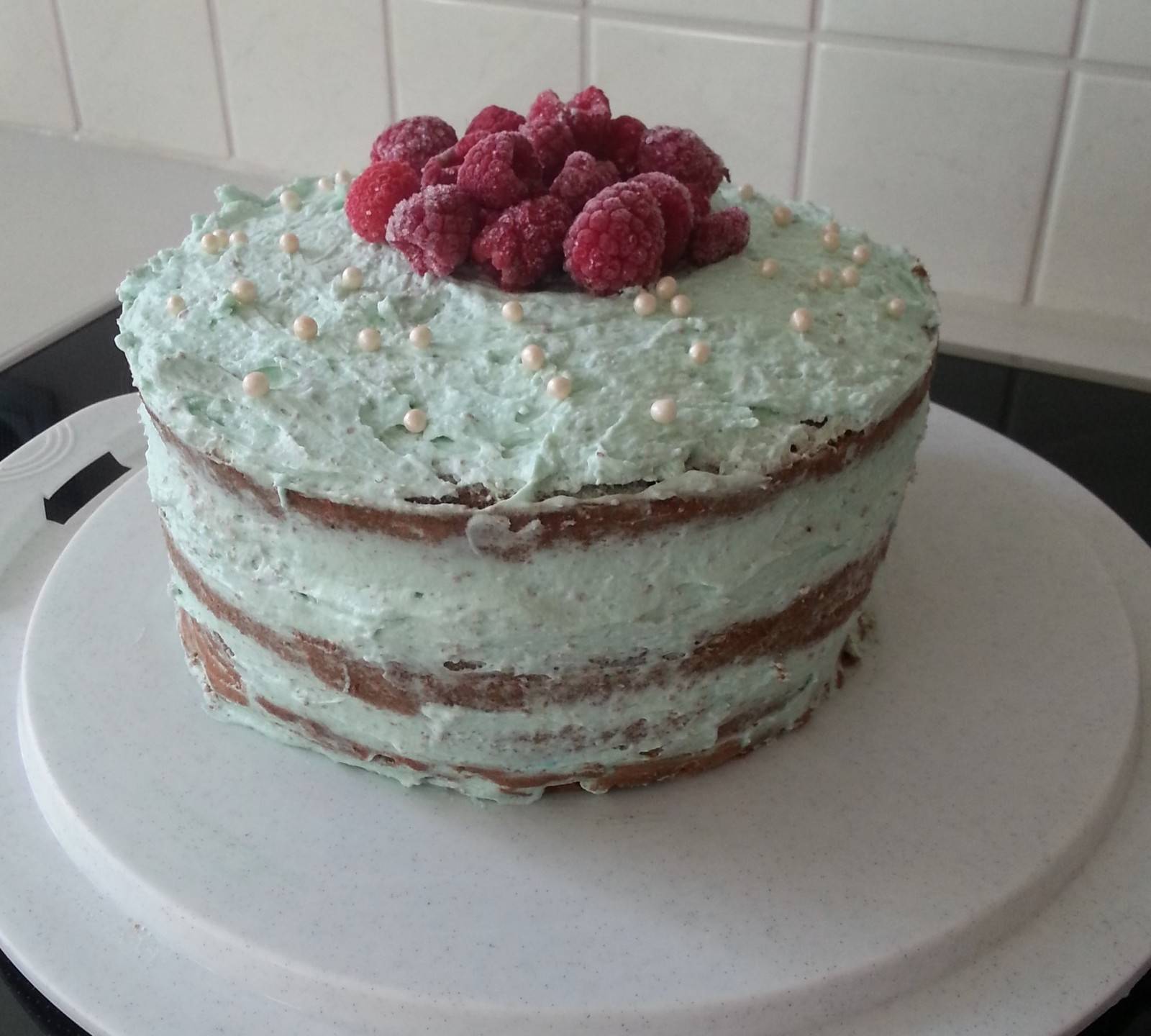 Naked Cake - Schoko-Himbeer-Mascarpone