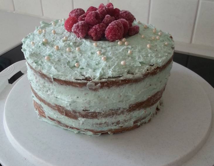 Naked Cake - Schoko-Himbeer-Mascarpone