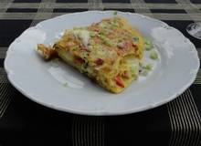 Frittata mit Zucchini, Paprika und Frühlingszwiebeln