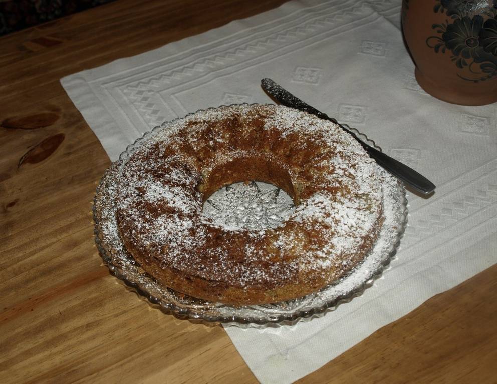 Kranzkuchen mit Kürbiskernmehl Kranzkuchen mit Kürbiskernmehl