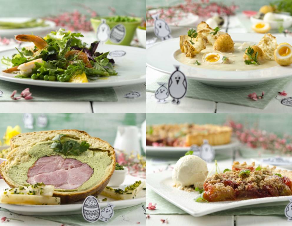 Ostermenü mit Osterschinken Ostermenü mit Osterschinken