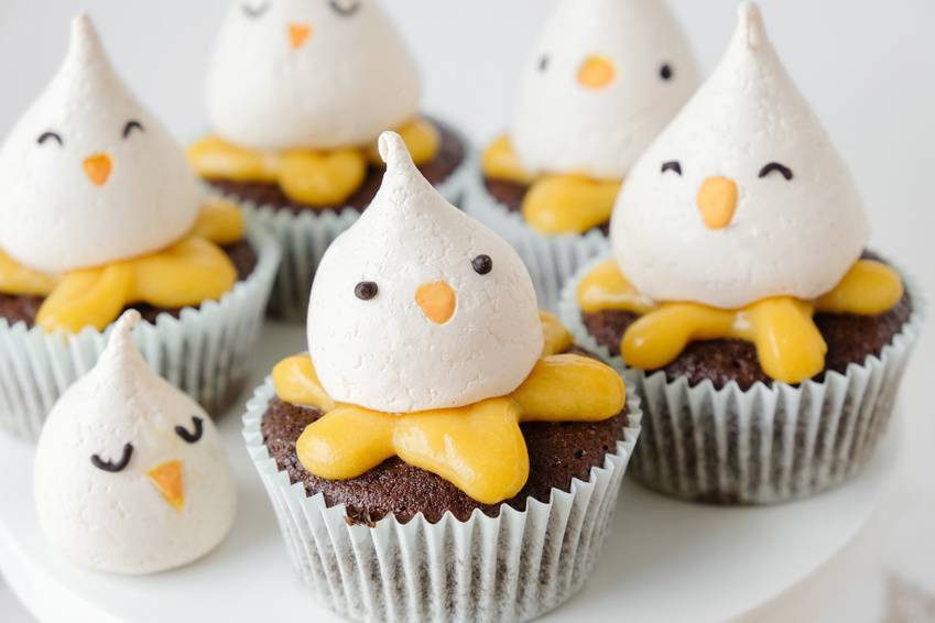 Baiser-Küken-Cupcakes Rezept