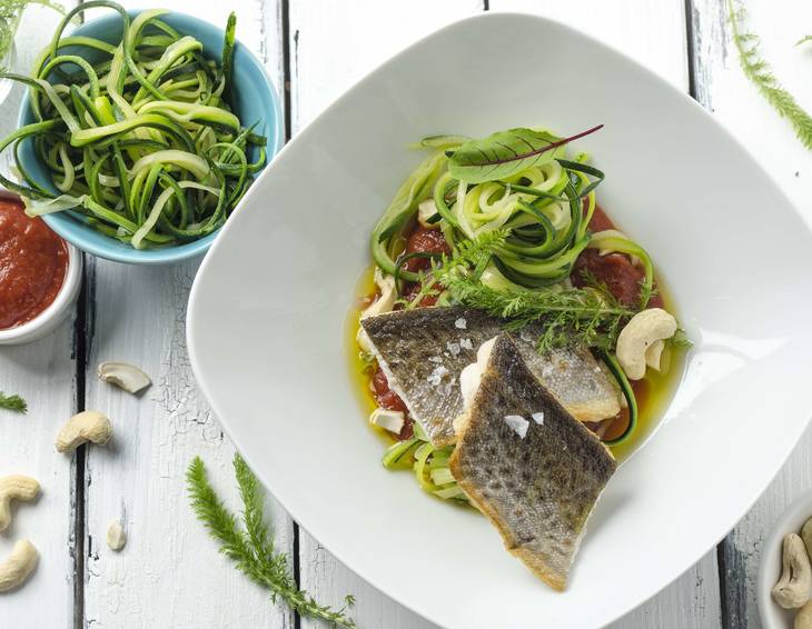 Gegrillter Stör mit Kräutersaitlingen und Gemüse vom Blech Rezept ...