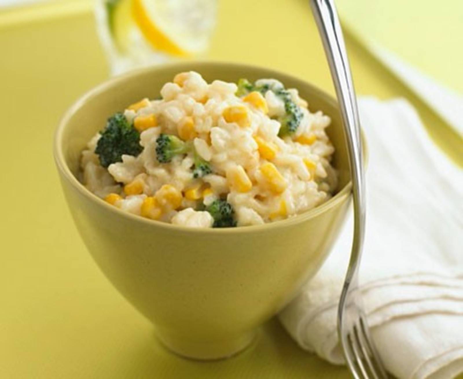 Brokkoli-Risotto mit Mais Rezept