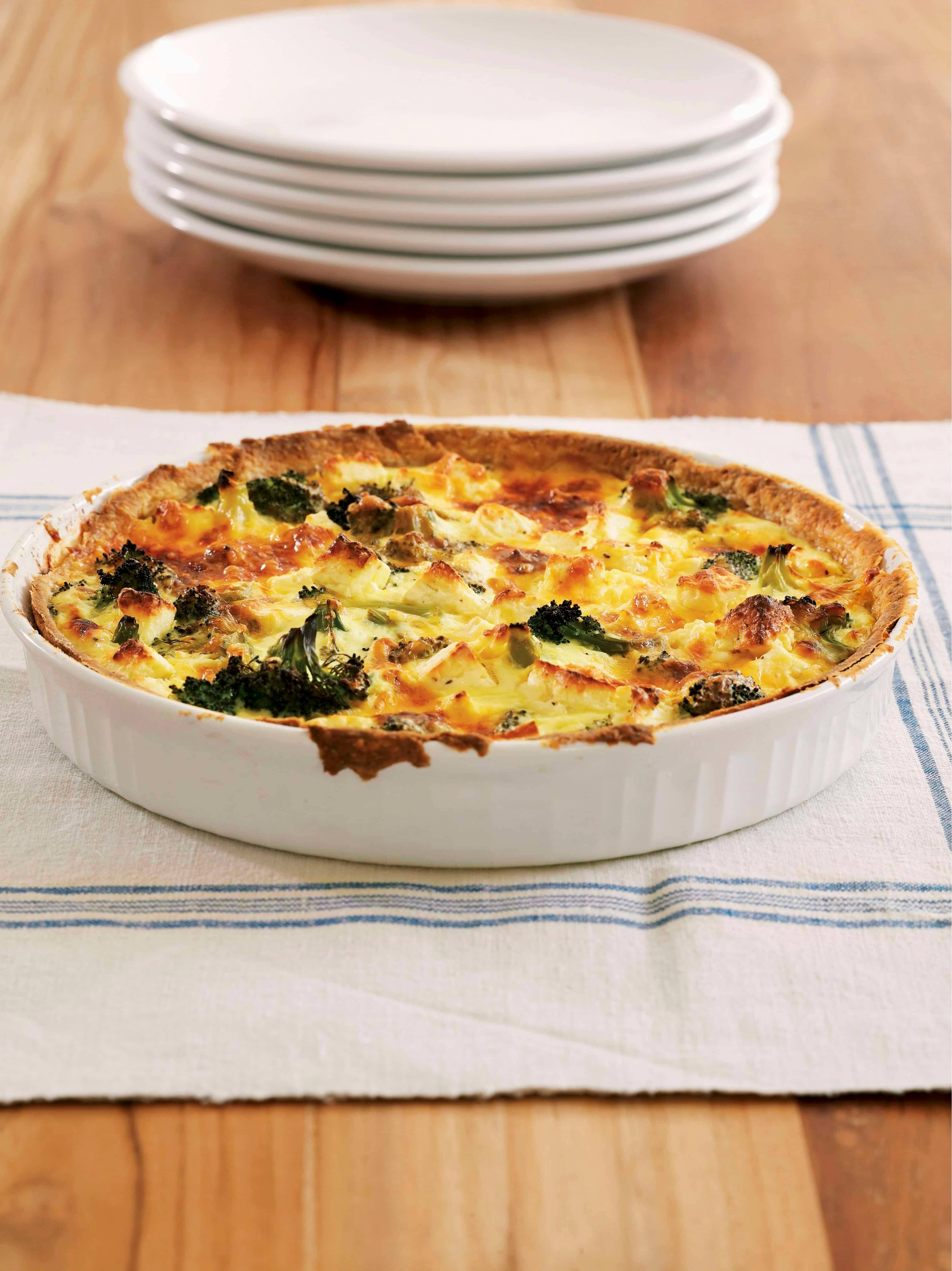 Brokkoli-Feta-Quiche Rezept