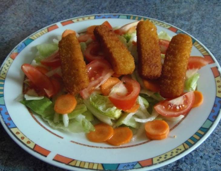 Fischstäbchen Salat Fischstäbchen Salat