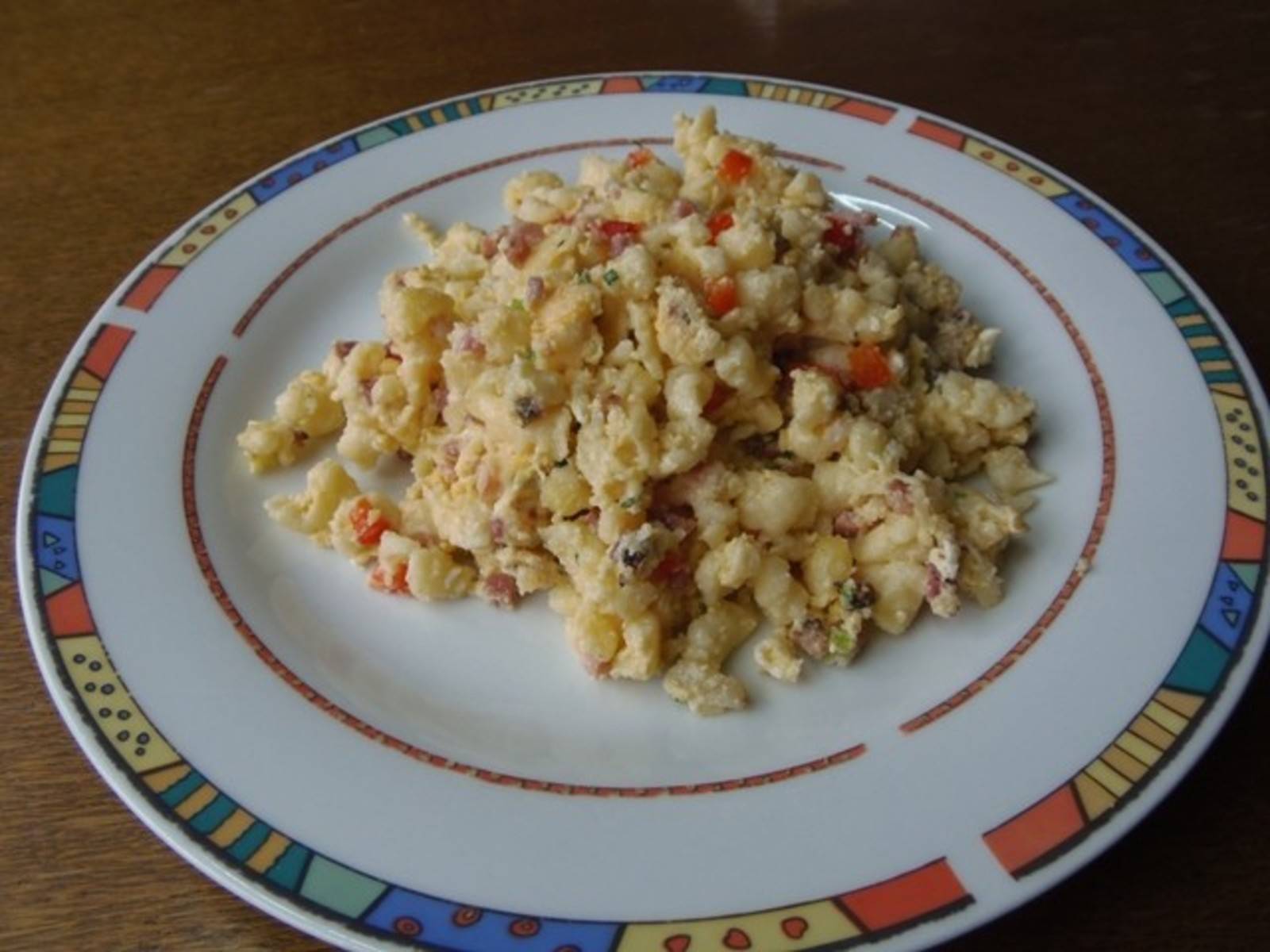 Nockerlpfanne mit Paprika und Speck Rezept - ichkoche.at
