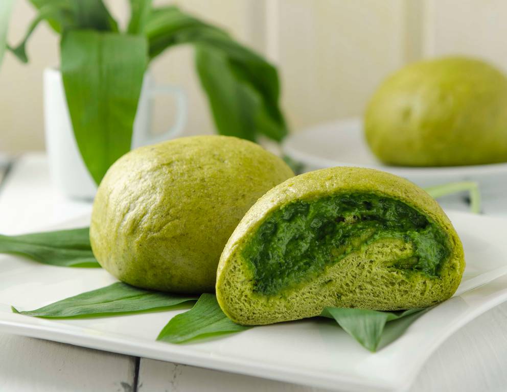 Bärlauch-Buns aus dem Dampfgarer Bärlauch-Buns aus dem Dampfgarer